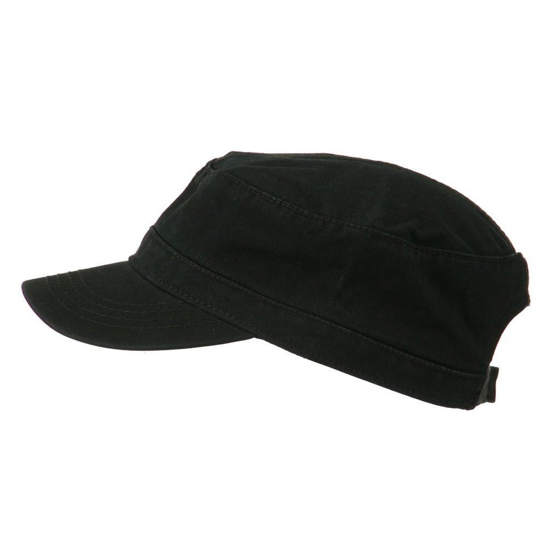 OTTO Garment Washed Adjustable Army Cap - Black OSFM - Image 5